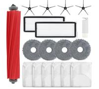 HomeTimes Pièces de rechange robot aspirateur pour Roborock Qrevo Pro pour Q revo Maxv avec 1 brosses en caoutchouc, 2 filtres HEPA, 4 tampons de serpillère, 4 brosses latérales, 6 sacs à poussière
