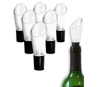Hometools.EU - Bec verseur pour Bouteilles de vin, Bouteilles d'alcool, spiritueux, Boissons, Bar, Restaurant, gastronomie, Verre Acrylique Transparent avec Joint en Caoutchouc, Lot de 6