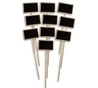 HomeTools.eu® Lot de 10 Panneaux de Plantes en Bois Classique pour jardinière, jardinière, Jardin d'herbes, jardinières, Maison de Campagne, inscriptible, 25 cm, Lot de 10