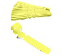 HomeTools.eu® Lot de 100 Rubans d'inscription, Plantes Arbres | Plastique 21 x 2 cm, résistant aux intempéries avec Boucle de Fixation, Jaune
