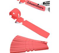 HomeTools.eu® Lot de 100 Rubans pour étiquetage | Plantes arbustes | Plastique 21 x 2 cm | Résistant aux intempéries avec Boucle de Fixation Rouge