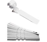 HomeTools.eu® Lot de 200 Rubans d'inscriptions | Plantes Arbres | Plastique 21 x 2 cm, résistant aux intempéries avec Boucle de Fixation, Blanc