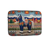 Hometown of The Dala Horse Housse pour ordinateur portable 17" Motif cheval