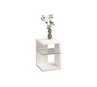Hometrends4you 516250 table d'appoint/de chevet - 40 x 60 x 40 cm blanc brillant