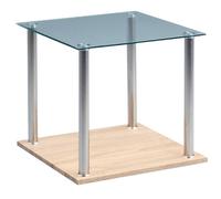 HomeTrends4You 547842 Table d'appoint en Verre 45 x 52 x 45 cm