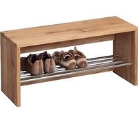 HomeTrends4You 801222 Banc à Chaussures, 81 x 40 x 30 cm, Surface de Pose en chêne Massif huilé