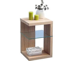 HomeTrends4You - Domingo - Table d'appoint, Chêne Sonoma, 40x40x60cm