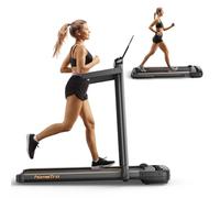 homeTro Tapis de Course, 2,5 HP Tapis de Marche Pliable, Jusqu'à 14 KM/H Tapis Roulant avec Grand Écran LED, Pliable Compact, Walking Pad Sans Installation pour la Salle de Marcher Sportive à Domicile