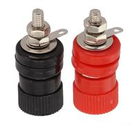 HomeVortex 1 paire de bornes de liaison JS-999B, connecteur à vis de 4 mm pour équipement audio, pour pince en fer rouge et noir, 38 x 15 mm