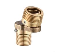HomeVortex Adaptateur de robinet de douche réglable, réducteur excentrique de rotation à 360°, angle de 0 à 40 ° et distance murale de 110 à 190 mm, 1/2 à 3/4" pour salle de bain et cuisine
