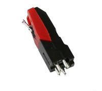 HomeVortex Aiguille de rechange diamant pour tourne-disque phonographe, gramophone vinyle avec système de suivi élevé, noir et rouge, audio professionnel (1 pièce)