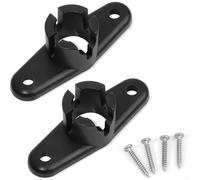 HomeVortex Awnings Lot de 2 bases d'extrémité sphérique en acier noir de rechange avec vis pour remorque de camping portable et radeau, compatible avec la plupart des campeurs portables