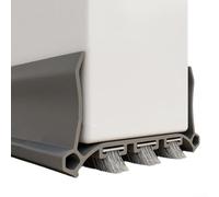 HomeVortex Bande d'étanchéité de bas de porte avec brosse, bande d'étanchéité réglable en PVC pour portes intérieures de 55 mm, insonorisante, coupe-vent, anti-poussière, boudin de courant d'air pour