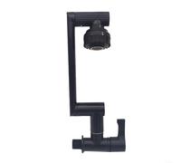 HomeVortex Black Lucky Cat Robinet mural pivotant à 1080 ° avec pulvérisateur extractible, décoration unique, pour la maison et la salle de bain (noir)
