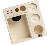HomeVortex Boîte à expresso multifonctionnelle avec base antidérapante pour distributeur d'inviolabilité écran de 51 mm à 58 mm Station de café pour un nettoyage facile ABS Silicone Noir (Blanc)