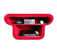 HomeVortex Boîte de rangement à plusieurs compartiments en daim rouge pour console centrale MINI 2024-2025