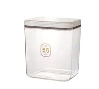 HomeVortex Boîte de rangement pour détergent à lessive avec couvercle, récipient scellé pour poudre à laver, farine, riz, grande capacité 2,8/4,5/5,5 L, organiseur de cuisine transparent pour la