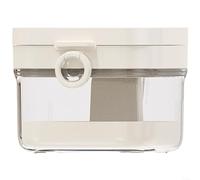 HomeVortex Boîte de retenue de prothèse 2 en 1 sans fuite avec capuchon miroir, étui de nettoyage transparent à double couche avec plateau de drainage et joint en silicone pour le rangement de voyage