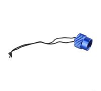 HomeVortex Bouchon de valve de réservoir DIN de plongée en aluminium 6061 avec jauge 5/8-14NPS pour tête de régulateur, noir, rouge, bleu, doré, argenté, 37 x 32 mm (bleu)