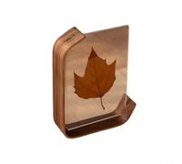 HomeVortex Cadre photo double face transparent en acrylique - 12,7 x 17,8 cm - Bloc d'affichage magnétique avec base en bois naturel ou en noyer pour décoration de table - Noyer noir