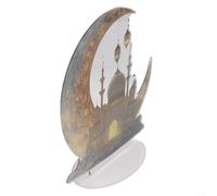 HomeVortex Castle by the Moon Décoration de bureau en acrylique blanc pour sculpture pour salon, chambre à coucher, bureau, décoration d'intérieur, centre de table élégant, 18,6 x 21 cm