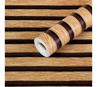HomeVortex Changez facilement votre décoration avec les papiers peints amovibles en vinyle avec un aspect bois rustique de dix mètres de long (thé et thé)