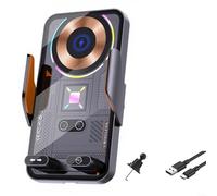 HomeVortex Chargeur de voiture sans fil 15 W avec support de téléphone à serrage automatique et rotation à un bouton, charge rapide 5 W/7,5 W/10 W/15 W, compatible avec les téléphones, robuste (gris)