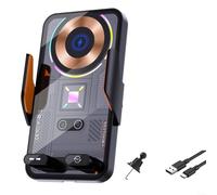 HomeVortex Chargeur de voiture sans fil 15 W avec support de téléphone à serrage automatique et rotation à un bouton, charge rapide 5 W/7,5 W/10 W/15 W, compatible avec les téléphones, robuste (noir)