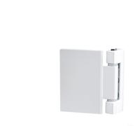 HomeVortex Charnière de porte en UPVC robuste en alliage de zinc avec couvercle décoratif, finition blanche pour portes battantes, installation à gauche ou à droite, quincaillerie d'armoire en acier