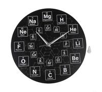 HomeVortex Chimie Horloge murale de table périodique moderne laboratoire science décor silencieux sans tic-tac pour la maison, le bureau, la salle de classe, arts muraux éducatifs scientifiques 30 x