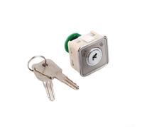 HomeVortex CK2912 Serrure d'interrupteur ascenseur en alliage de zinc e station de base ronde de 33 mm pour machines de financement ferroviaire de protection incendie, finition argentée