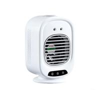 HomeVortex Climatiseur portable 3 en 1 silencieux avec ventilateur de refroidissement, humidificateur, batterie rechargeable de 2000 mAh, réservoir d'eau de 280 ml, brume à 2 vitesses, vent à 3