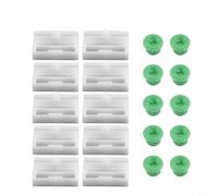 HomeVortex Clips de moulage de panneau à bascule et œillets de jupe de seuil latéral, pour BMW E36 E46 E90 E91, 20 pièces PA6 vert et blanc pour garniture extérieure de voiture