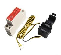 HomeVortex Compteur d'énergie WiFi avec transformateur de courant 63 A - Montage sur rail DIN - Moniteur de puissance en temps réel pour application Tuya Life CA 80-240 V