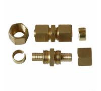 HomeVortex Connecteur de tuyau en laiton de qualité supérieure - 10 mm - 12 mm - Raccord rapide sans outil pour tuyaux PEX en cuivre CPVC - Résiste à 1200 PSI - Pour systèmes de chauffage de salle de