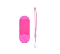 HomeVortex Coque de protection en silicone légère et résistante aux chocs pour télécommande vocale XRT281/XRT181 avec prise en main sûre et cordon, rouge fluo (rose fluo)
