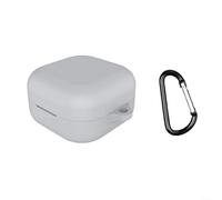 HomeVortex Coque de protection en silicone pour Galaxy Buds 4/4 Pro - Avec crochets - Résistante aux chocs - Doux - Découpes précises pour le chargement - Accessoire léger (gris)