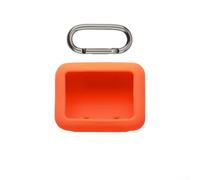 HomeVortex Coque en silicone pour haut-parleur GO5 - Housse souple de voyage avec bandoulière - Protection antichoc avec crochet pour aventures en plein air - Noir (orange + piste)