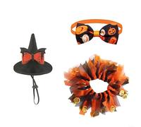 HomeVortex Costume d'oie de jardin d'Halloween noir et orange, ensemble de trois pièces, décoration de pelouse, décoration extérieure, décoration saisonnière de 58,4 cm (ensemble)