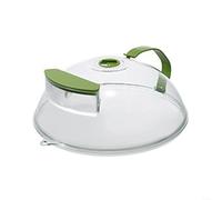 HomeVortex Couvercle anti-éclaboussures pour micro-ondes avec réservoir d'eau, grille d'aération rotative et poignée anti-brûlure, couvercle résistant aux hautes températures pour chauffer les