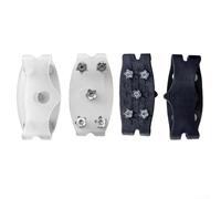 HomeVortex Couvre-chaussures antidérapants avec crampons à glace à 5 goujons, poignées de traction en silicone transparent pour marcher sur des surfaces glacées, accessoires d'hiver légers et