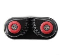 HomeVortex Crampons noirs pour kayak, canoë, voilier, guide-câble en alliage d'aluminium avec design à dents progressives, diamètre de ligne max 15 mm, clip de ligne de roulement léger, pour sports