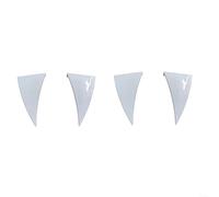 HomeVortex Décorations d'Halloween de voiture, dents de vampire, crocs de grille de véhicule pour berlines, camions, camionnettes, SUV, en plastique blanc (lot de 2)