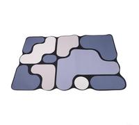 HomeVortex Diatomaceous Earth Tapis de bain antidérapant à séchage rapide absorbant avec puzzle élégant pour salle de bain douche Vert 50 x 80 cm
