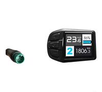 HomeVortex Écran couleur pour vélo électrique 24 V-52 V avec connecteur étanche à 5 broches, compatible avec protocole OMD n°2, compteur de vélo indiquant la vitesse de la batterie, les codes d'erreur