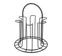 HomeVortex Égouttoir à gobelets inversé en acier inoxydable pour séchage et rangement des tasses en verre, support de comptoir peu encombrant pour la cuisine ou le bar, design élégant (noir)