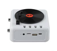 HomeVortex Enceinte rétro portable avec radio FM intégrée, tuner DAB, lecture USB/TF, pilote complet 5 W, batterie rechargeable 800 mAh pour décoration de maison, pique-nique et voyage en plein air