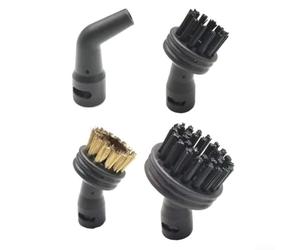 HomeVortex Ensemble de 4 buses et brosses pour balai vapeur Kitfort KT-1000-03 - Accessoires polyvalents pour les zones difficiles d'accès - Kit d'accessoires de nettoyage manuel à main