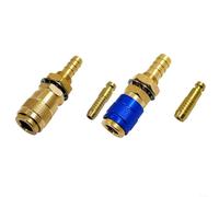 HomeVortex Ensemble de connecteurs rapides en laiton pour tube de 8 mm de diamètre intérieur, raccords rapides pour modèles de chalumeaux de soudage TIG, pour atelier et fabrication de métaux (jaune +