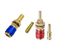 HomeVortex Ensemble de connecteurs rapides en laiton pour tube de 8 mm de diamètre intérieur, raccords rapides pour modèles de chalumeaux de soudage TIG, pour atelier et fabrication de métaux (rouge +